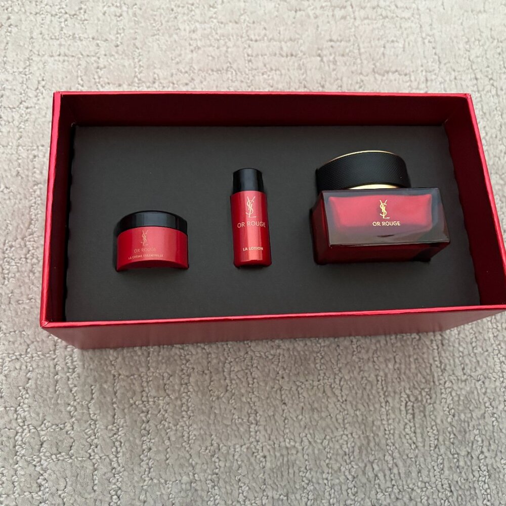 Yves Saint Laurent Or Rouge Luxury SkinCare 3 pc Gift Set Damaged Box FREE SHIP - Picture 2 of 4